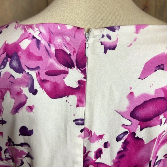 Boston Proper pink floral peplum blouse Size 14 - Picture 7 of 11
